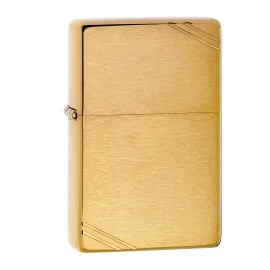 Zippo Öngyújtó, Brushed Brass Vintage with Slashes 240