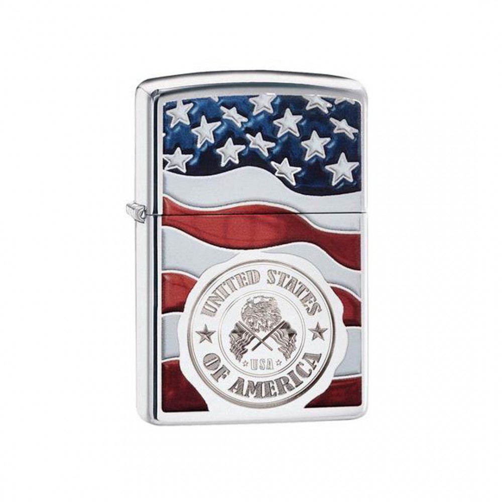 Zippo Öngyújtó, American Stamp on Flag 29395 Zippo Öngyújtó, American Stamp on Flag 29395