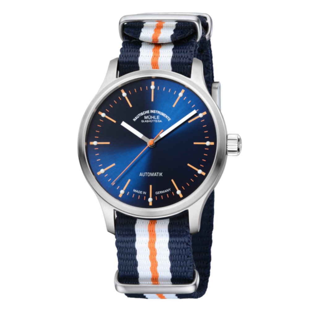 Mühle Glashütte Férfi karóra, Panova Blau M1-40-72-NB 