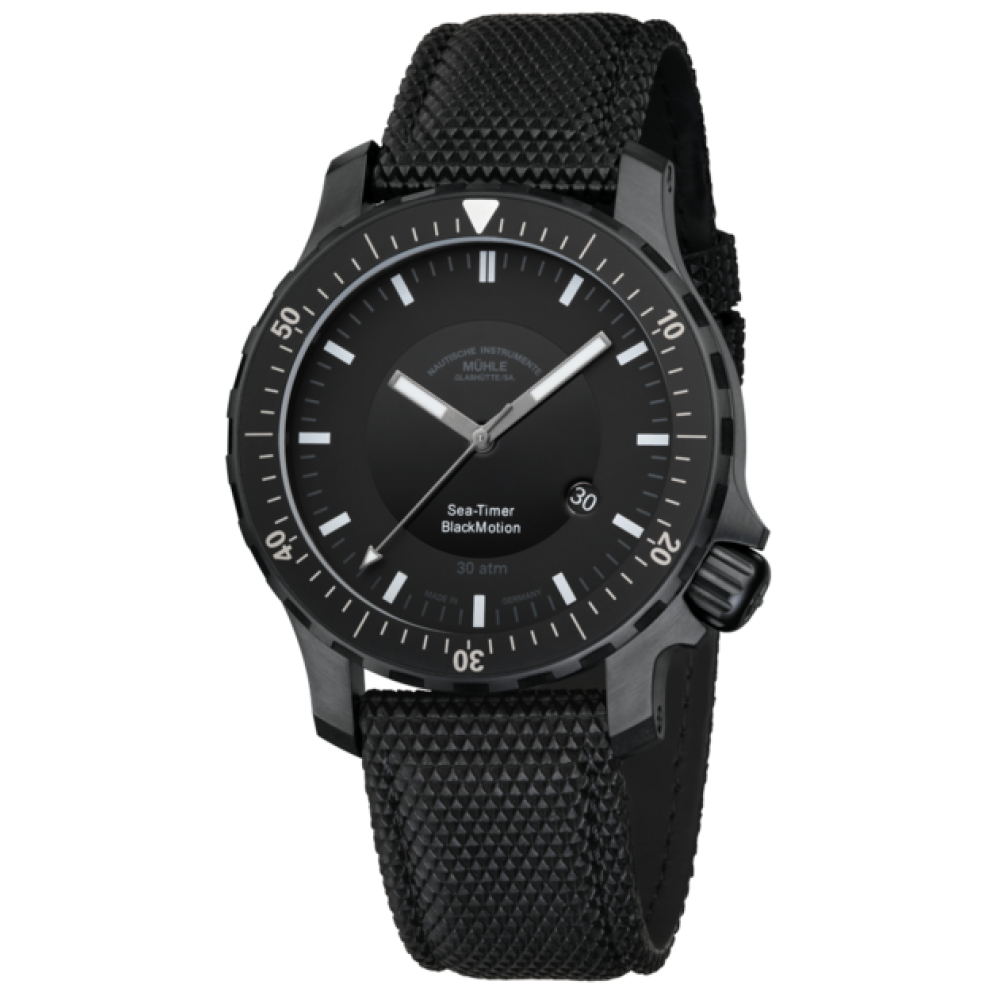 Mühle Glashütte Férfi karóra, Sea-Timer BlackMotion M1-41-83-200-NB Mühle Glashütte Férfi karóra, Sea-Timer BlackMotion M1-41-83-200-NB