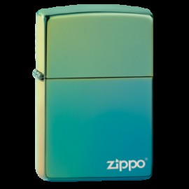 Zippo Öngyújtó, Classic High Polish Teal Zippo Logo 49191ZL