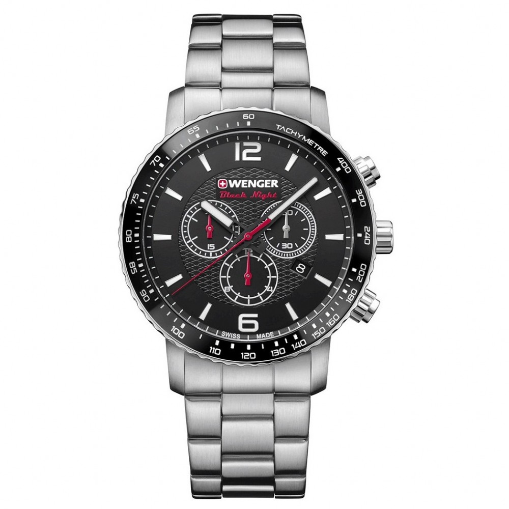 Wenger Férfi karóra, Roadster Black Night Chrono 01.1843.103 Wenger Férfi karóra, Roadster Black Night Chrono 01.1843.103