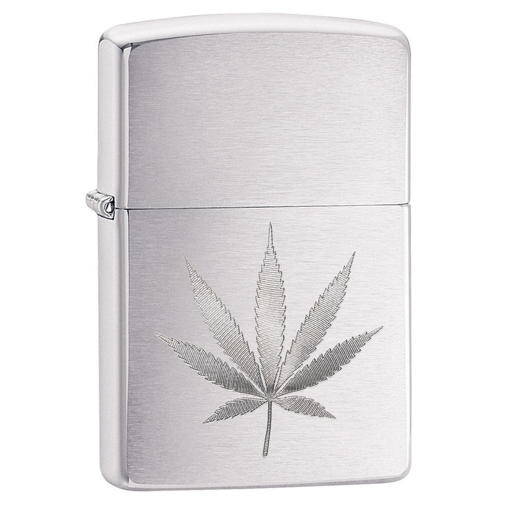 Zippo Öngyújtó, Chrome Marijuana Leaf Design 29587 Zippo Öngyújtó, Chrome Marijuana Leaf Design 29587