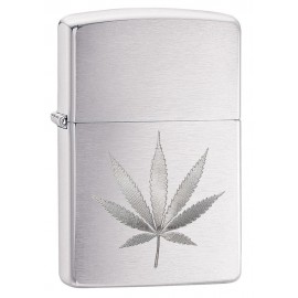 Zippo Öngyújtó, Chrome Marijuana Leaf Design 29587