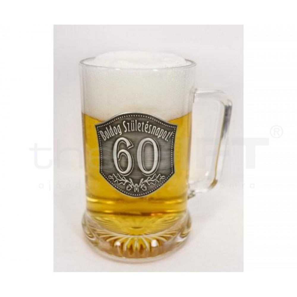 Óncímkés korsó 0,5 L 60. születésnapos Óncímkés korsó 0,5 L 60. születésnapos