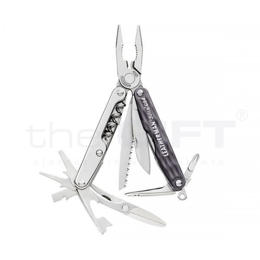 Leatherman JUICE CS4 szürke utazáshoz, autóba Leatherman JUICE CS4 szürke utazáshoz, autóba