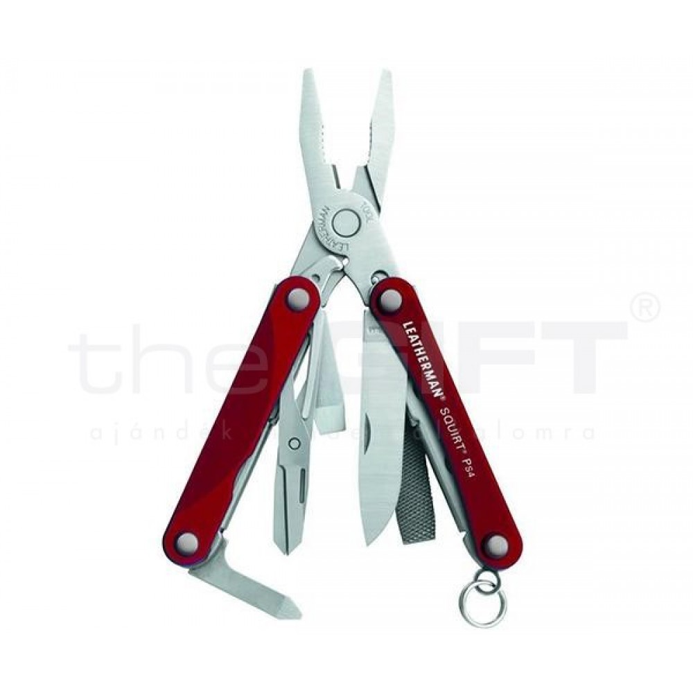 Leatherman SQUIRT PS4 piros ollóval és fogóval Leatherman SQUIRT PS4 piros ollóval és fogóval
