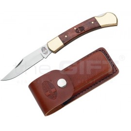Mossberg hátsózáras zsebkés bőr tokban